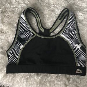 RBX green black sports bra